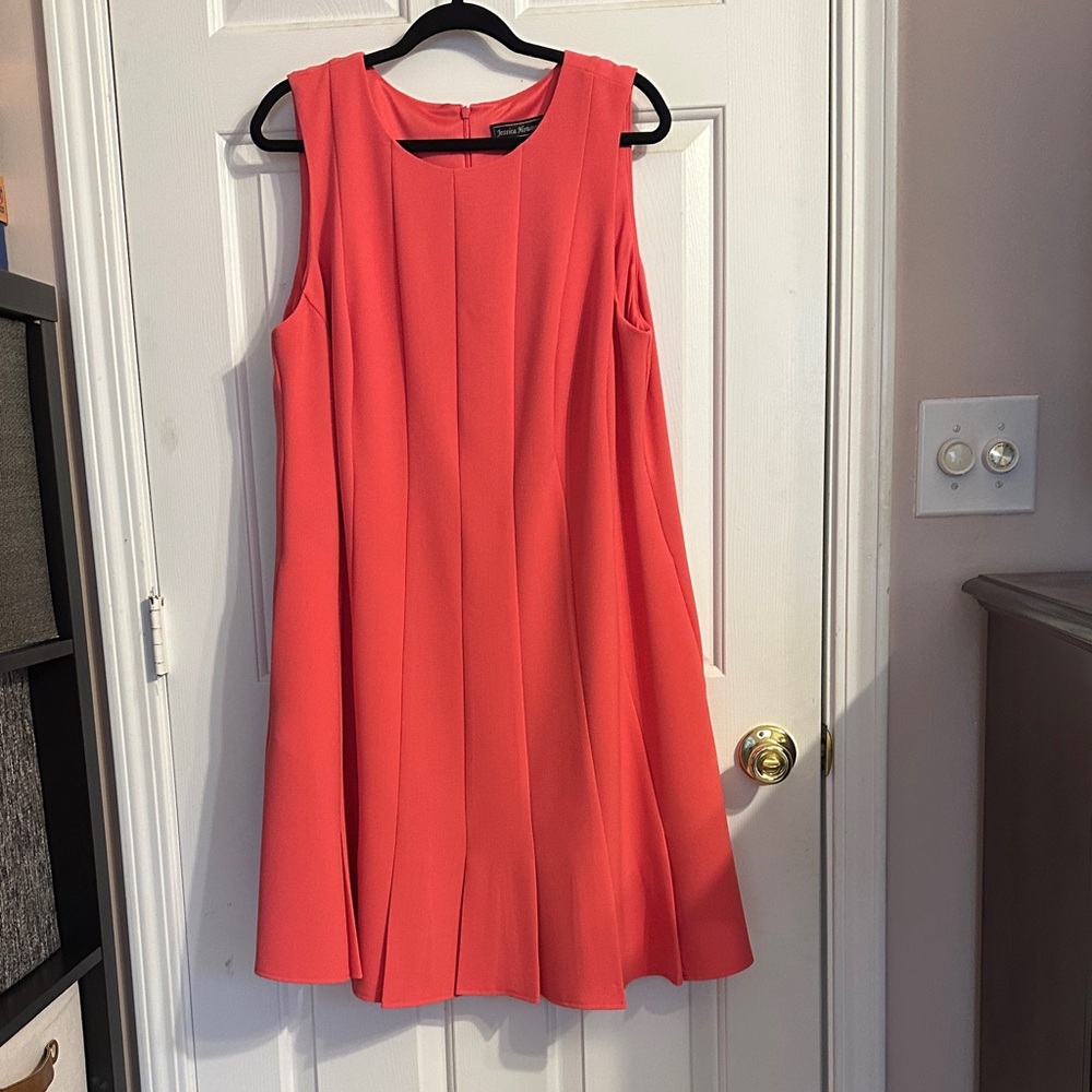 Coral Sleeveless Dress